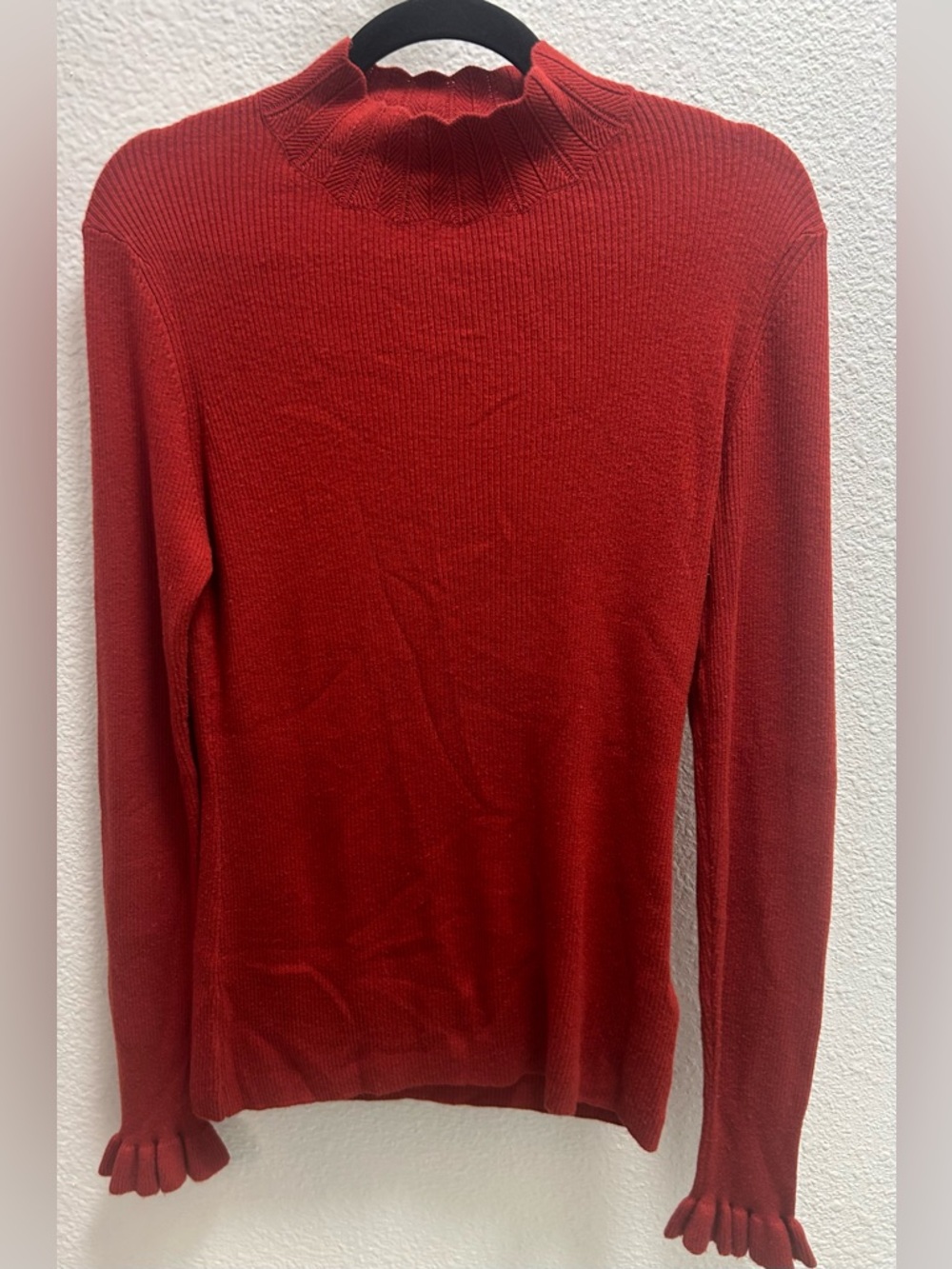 Ted Baker Red Ribbed Turtleneck Sweater